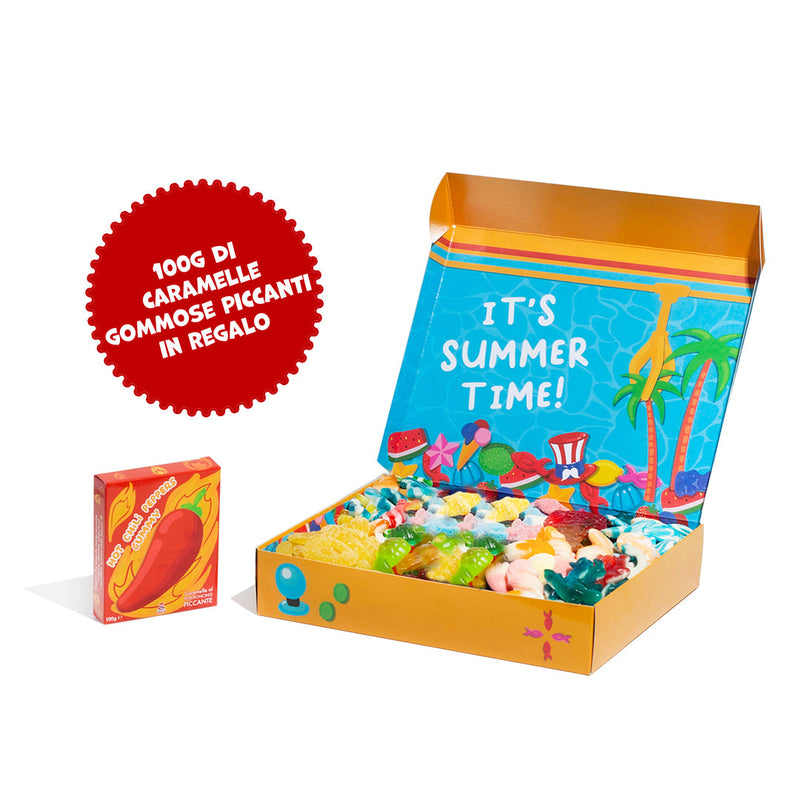 Candy box Summer Edition, scatola di caramelle gommose da comporre con i tuoi gusti preferiti