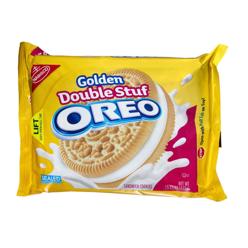 Oreo Golden Double Stuf, biscotti alla doppia vaniglia da 432g (2110529929313)