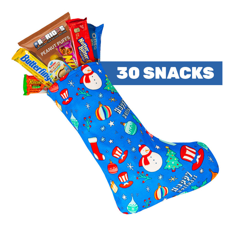 Epiphany stocking with at least 30 sweet and savory products 