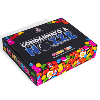 Candy box "Condannato a nozze", scatola di caramelle gommose da comporre con le preferite dello sposo