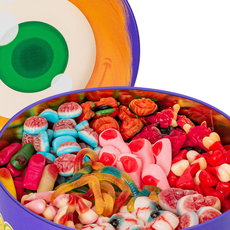 Wunnie Bucket "Happy Halloween", lata de 3kg de gomitas para componer con tus sabores favoritos