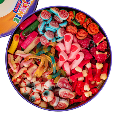 Wunnie Bucket "Happy Halloween", lata de 3kg de gomitas para componer con tus sabores favoritos