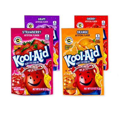 Kool Aid 4 bustine vario gusto, preparati alla frutta per bevande in vari gusti da 4 bustine (1954234040417)