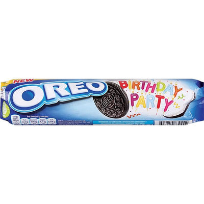 Oreo Birthday Party, biscotti a vaniglia e cioccolato da 154g (1954207400033)