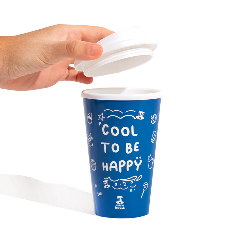 Cool to be Happy Thermal Cup, 350 ml Thermal Cup with Screw Lid 15.5 x ø 9.5 cm