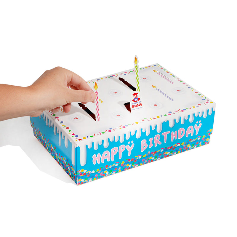 Birthday box, birthday cake shaped box with 15 sweet and savoury snacks