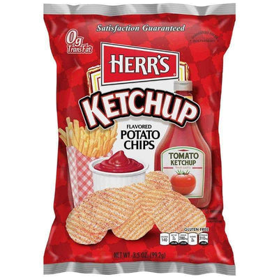 Herr's Ketchup Potato Chips, patatine al ketchup nel formato maxi (1977192087649)