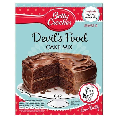 Betty Crocker Devil's Food Cake Mix, preparato per torte al cioccolato da 425g (1977192054881)