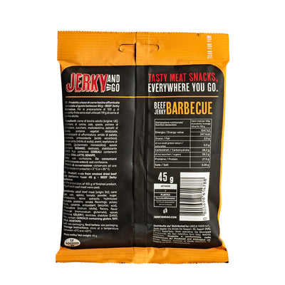 Jerky and Go Beef Jerky Barbecue, carne secca di manzo al gusto barbecue da 45g