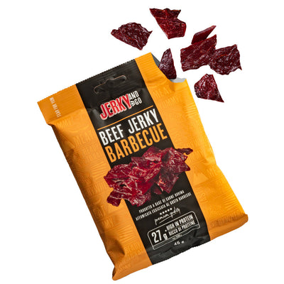 Jerky and Go Beef Jerky Barbecue, 45g Barbecue Flavored Beef Jerky