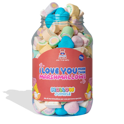 Mallow Jumble “I love You more than marshmallow”, barattolo di marshmallow da comporre con i tuoi gusti preferiti