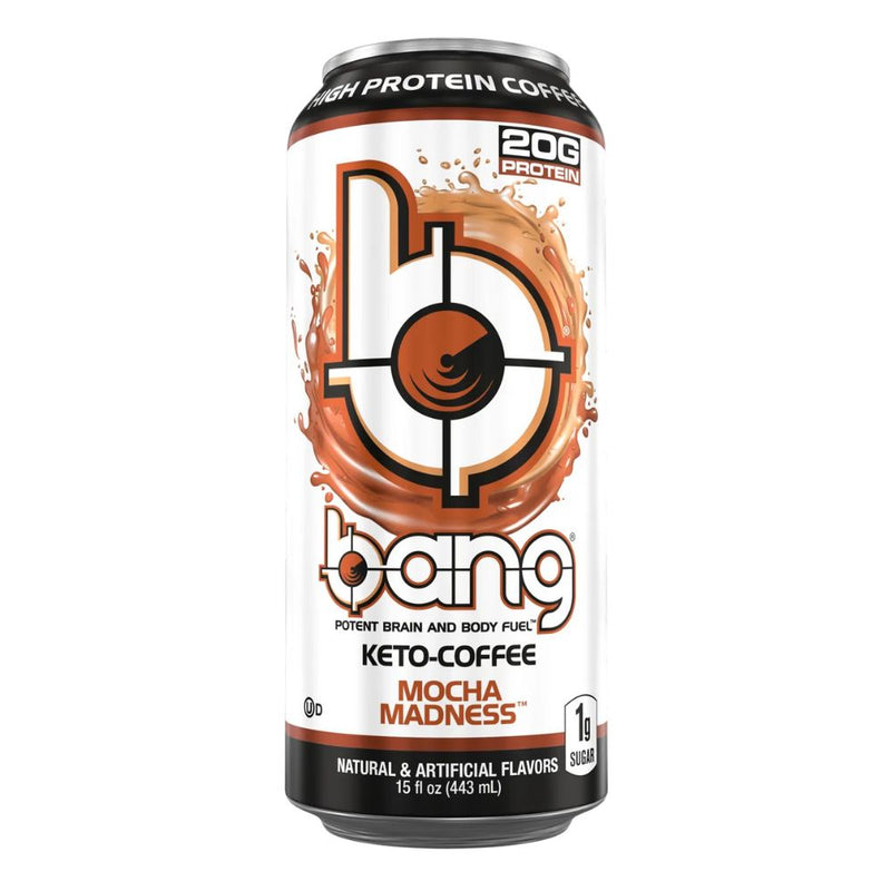 Bang Energy Keto Coffee Mocha Madness, 473ml mocha flavored energy drink