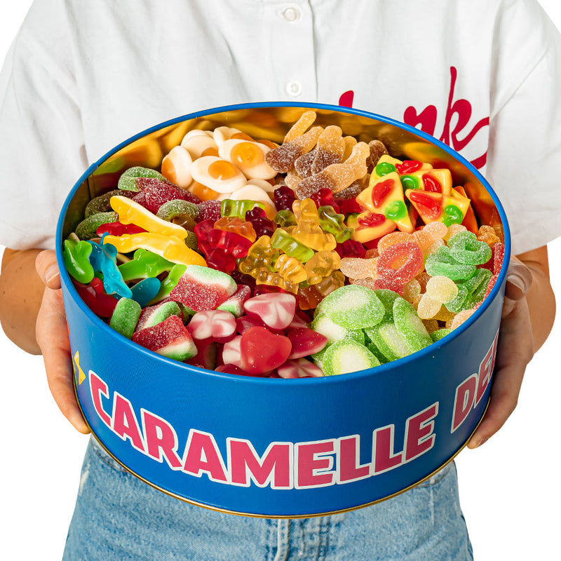 Candy Bucket "Open if you need a refill", 3kg tin of gummy candies to compose with your favorite flavors