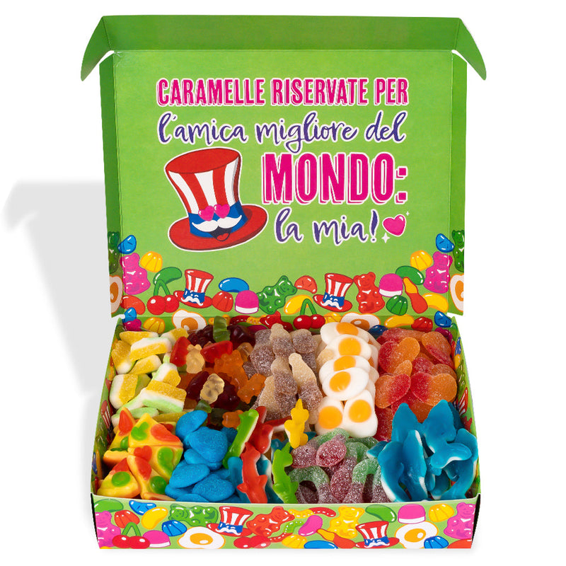 Candy box “Best Friends Forever”, scatola di caramelle gommose da comporre con le preferite della tua migliore amica