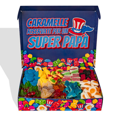 Candy Box 'World's Best Dad', a box of gummy candies to fill with dad's favorites