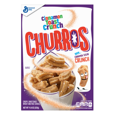 Cinnamon Toast Crunch Churros Cereal, confezione di cereali Churros alla cannella da 337g (4027667644513)
