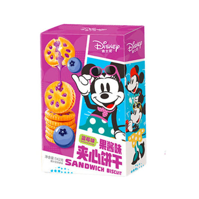 Confezione da 142g di biscotti ai mirtilli Disney Sandwich Biscuit Blueberry