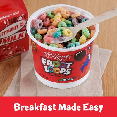 Kellogg's Froot Loops, cereali formato ciambelline alla frutta da 42g (1954225193057)