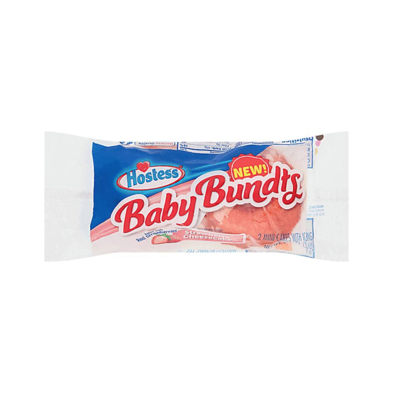 Hostess Baby Buntds Strawberry Cheescake, 71g Strawberry Cheesecake Flavored Cake