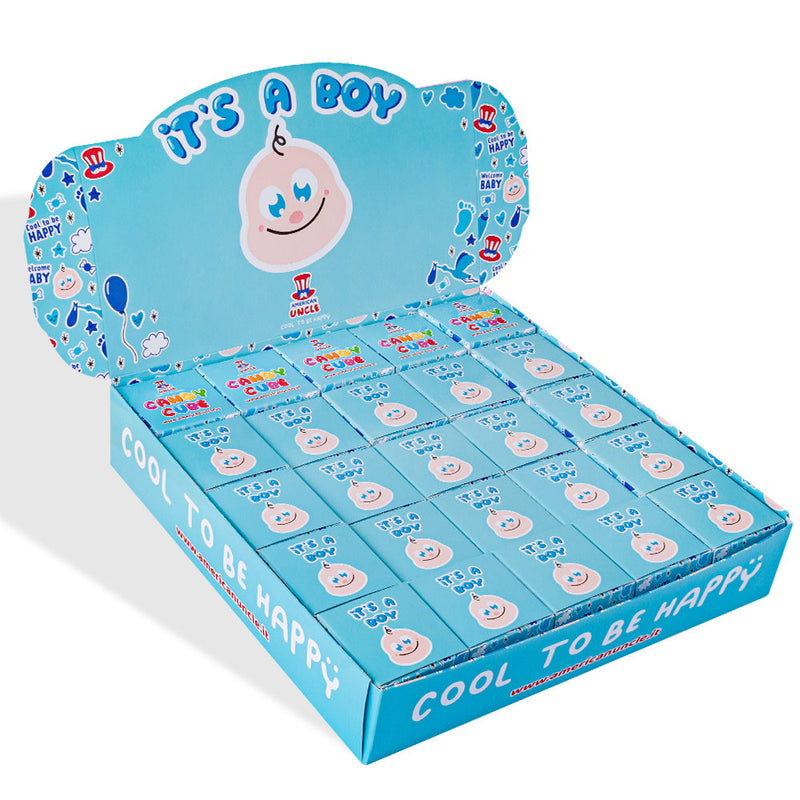 Kit Candy Cube “Es un niño”, cajas de gomitas de 50g ideales para baby shower o nacimientos (25, 50 o 75 piezas)