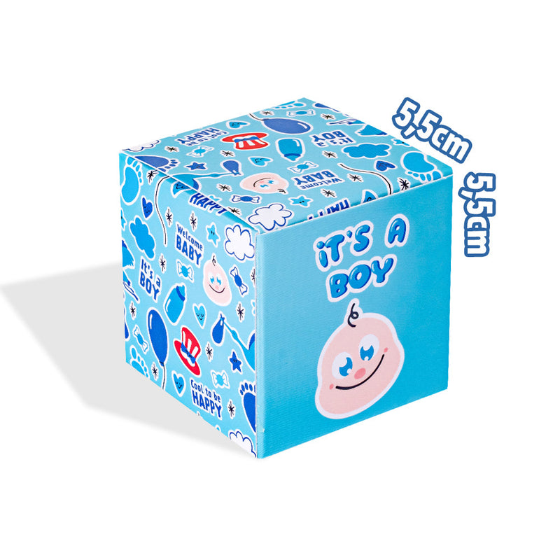 Candy Cube Kit “It’s a boy”, scatoline di caramelle gommose da 50g ideali per il baby shower o nascita (25, 50 o 75 pz)