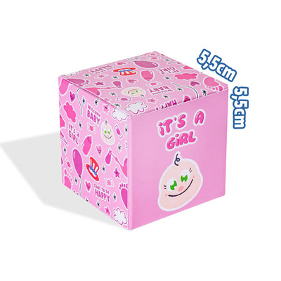 Kit Candy Cube “Es una niña”, cajas de gomitas de 50g ideales para baby shower o nacimientos (25, 50 o 75 uds)