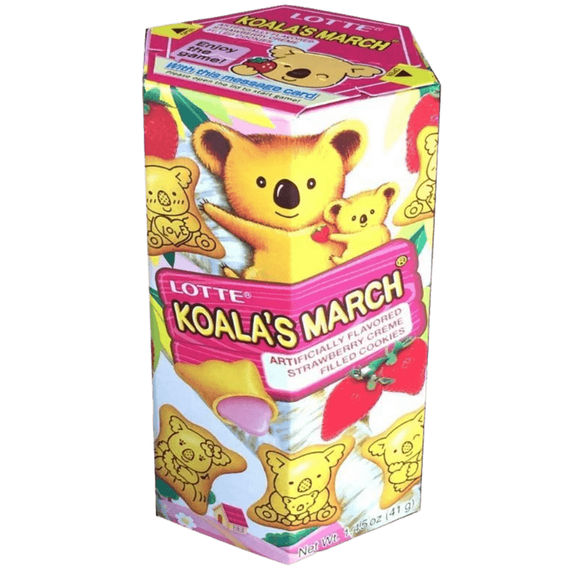 Koala Strawberry, biscotti ripieni di crema alla fragola da 56g