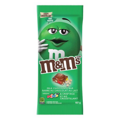 M&M's Mint Bar,  barretta al cioccolato al latte e menta da 107.7g (4205691404385)