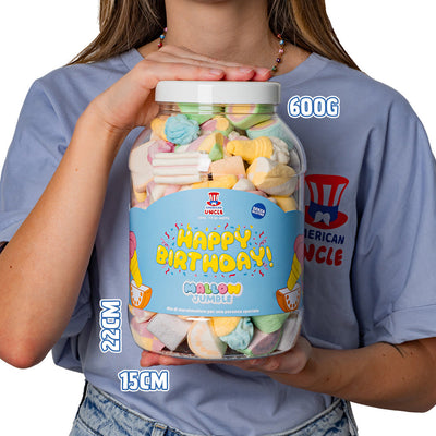 Mallow Jumble “Happy Birthday”, a jar of marshmallows to compose with your favorite flavors