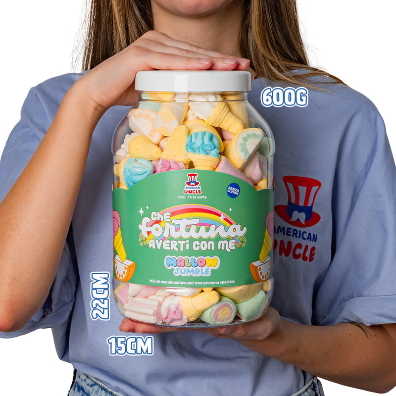 Mallow Jumble “Lucky to have you with me”, a jar of marshmallows to compose with your favorite flavors