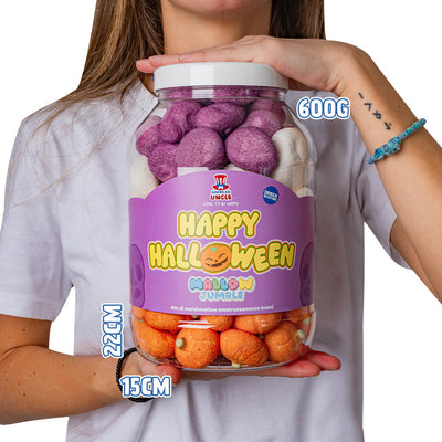 Mallow Jumble "Happy Halloween", tarro de malvaviscos para mezclar y combinar con tus sabores favoritos