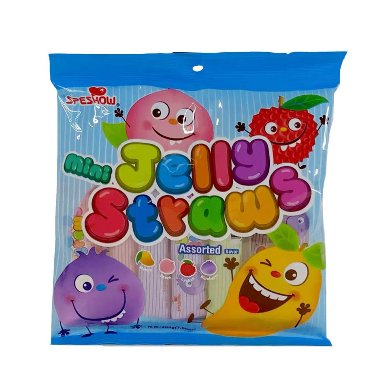 Mini Jelly Straws Assorted, gelatine alla frutta da 200g