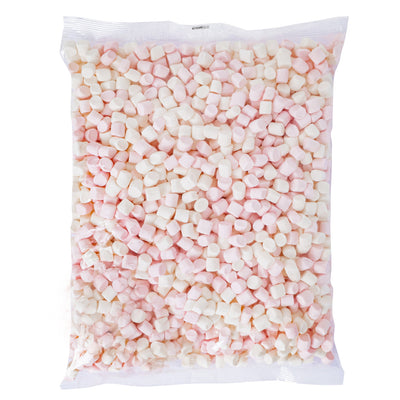 Confezione da 1kg di marshmallow rosa e bianchi