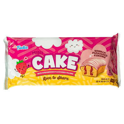 Confezione da 150g di merendine ripiene di crema alla fragola Fundiez Mini Cake