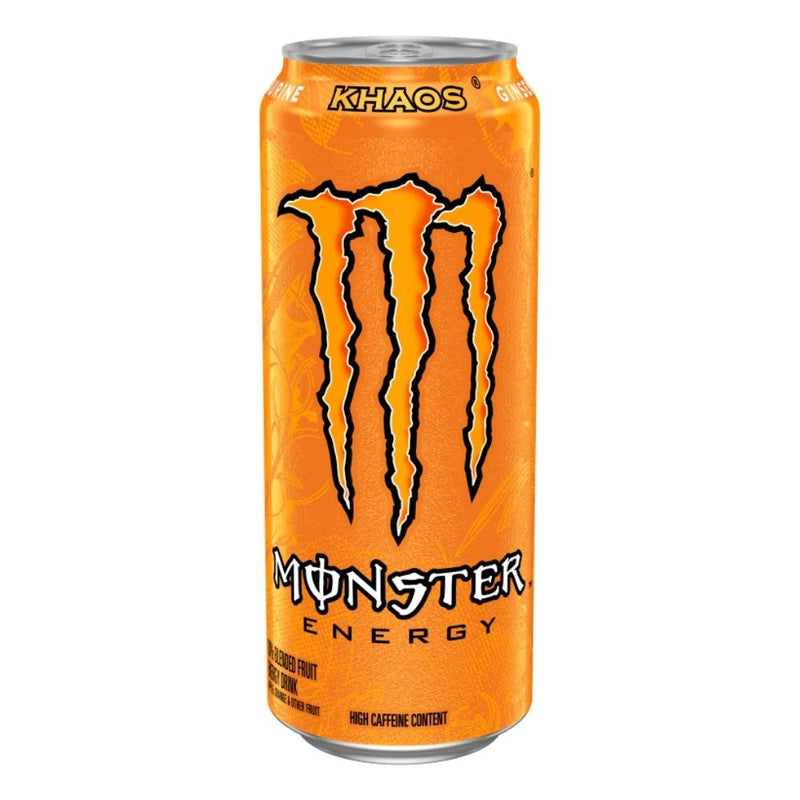 (Monster no coleccionable, dañado) Monster Energy Khaos, bebida energética de naranja de 335 ml