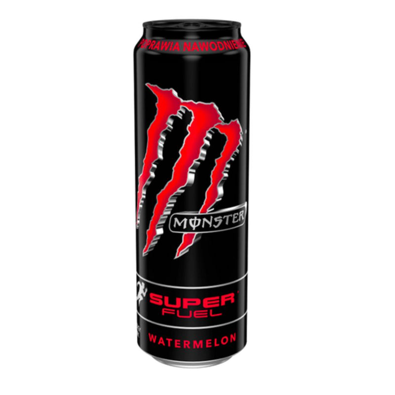 (Monster non da collezione, danneggiata) Monster Super Fuel Watermelon, energy drink all&