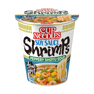 Nissin Noodles Soy Sauce Shrimps Peppery Shoyu Soup