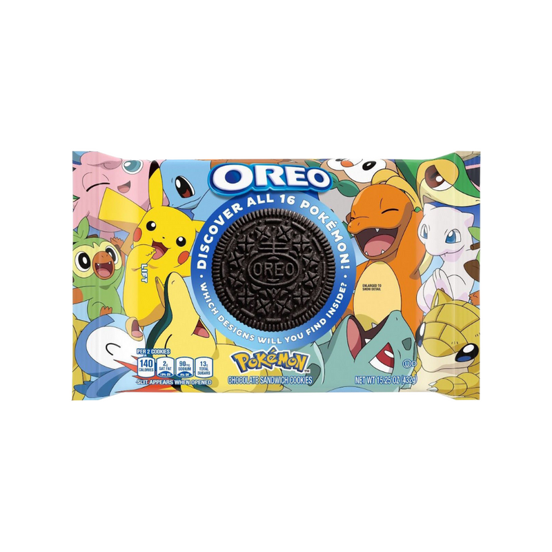 Oreo Pokémon Edición Limitada, 432g de galletas Oreo de chocolate