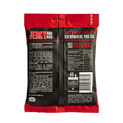 Jerky and Go Beef Jerky Original, 45g de cecina de ternera