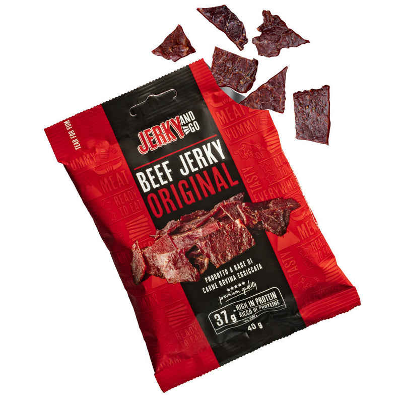 Jerky and Go Beef Jerky Original, 45g de cecina de ternera