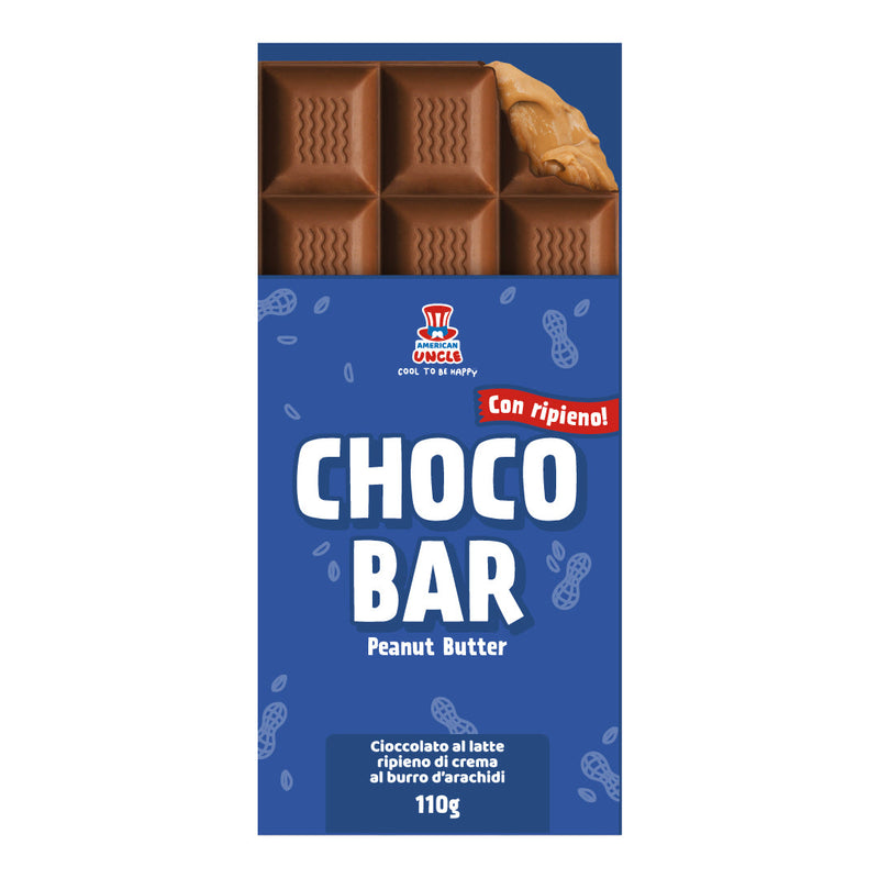 Choco Bar Peanut Butter filled, milk chocolate filled with peanut butter cream 110g