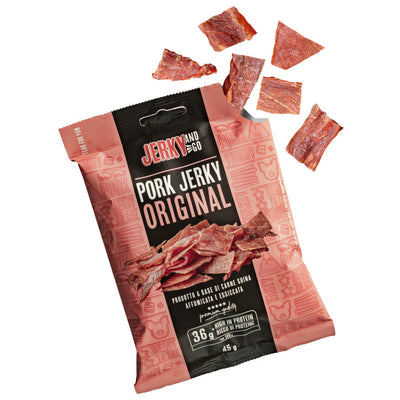 Jerky and Go Pork Jerky Original, 45g Dried Pork Meat