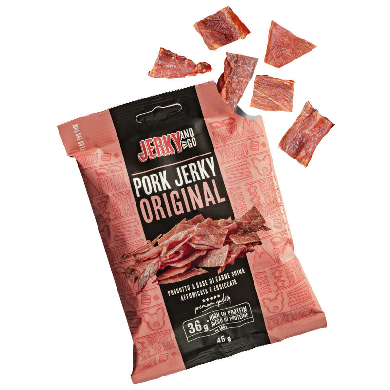 Jerky and Go Pork Jerky Original, 45g Dried Pork Meat