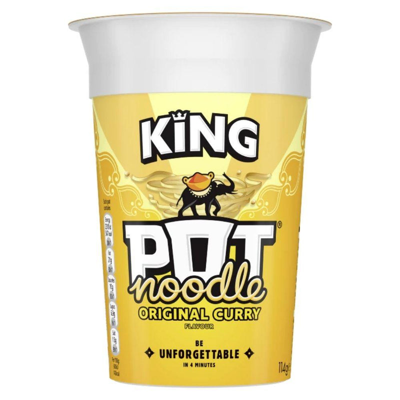 Pot Noodle Original Curry, fideos al curry con salsa de mango, 114g