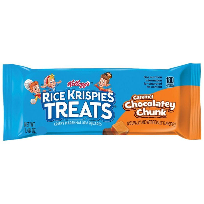 Rice Krispies Treats Caramel Chocolatey Chunk, barretta di riso soffiato al cioccolato e caramello da 18g