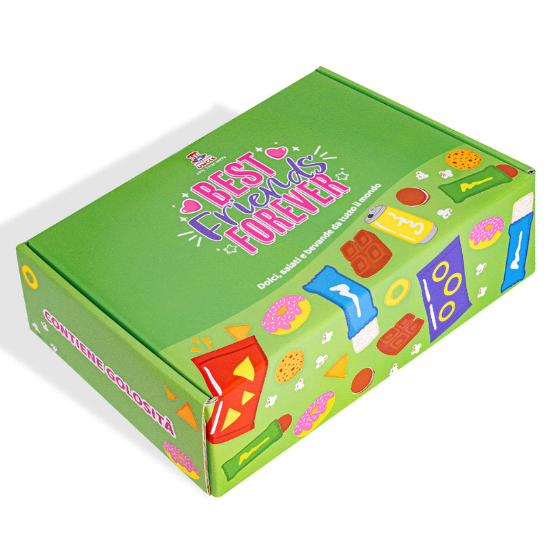 Snack Box “Best Friends Forever”, scatola a sorpresa da 20 snack dolci, salati e bevande per la migliore amica