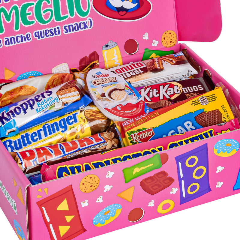 Snack Box “Mamma sei fenomenale”, scatola a sorpresa da 20 snack dolci, salati e bevande per la mamma