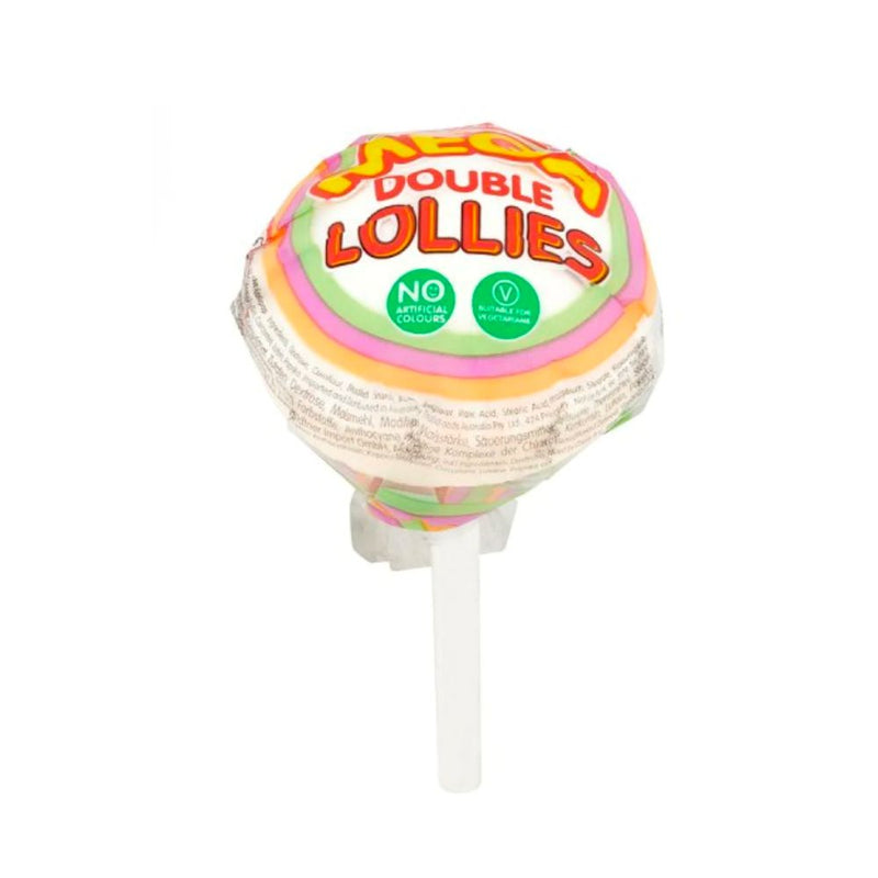 Confezione da 32g di lecca lecca Swizzels Mega Double Lollies 