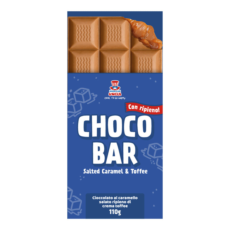 Choco Bar Creamy Toffee filled, cioccolato al caramello ripieno di crema toffee da 110g