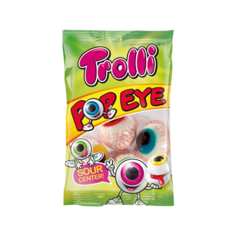 Trolli Pop Eye Sour Center, 75g Sour Fruit Gummy Candies